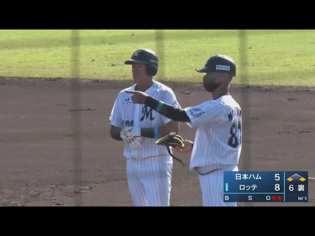 【みやざきPL】大量得点!! マリーンズ・山本大斗 レフトへのタイムリーヒットで追加点!! 2021年10月28日 千葉ロッテマリーンズ 対 北海道日本ハムファイターズ