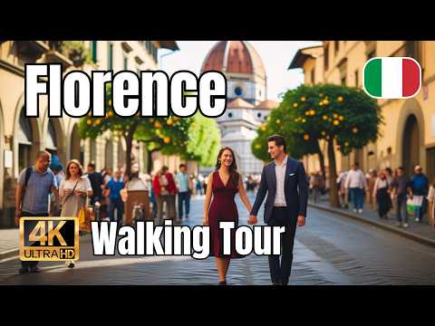 [4K] 🇮🇹 FLORENCE, Italy Walking Tour 🍋 Ponte Vecchio Sunset & Morning Views at Piazzale Michelangelo