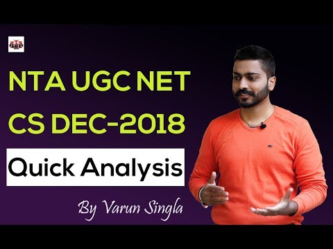 NTA UGC NET Dec 2018 CS Paper Analysis in 10 minutes | Very Imp for UGC NET aspirants Video