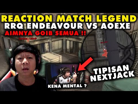 REACTION MATCH LEGEND!! RRQ ENDEAVOUR VS AOEXE!! AIM ON GOIB - POINT BLANK INDONESIA