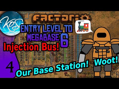 Factorio - Entry Level to Megabase 6: Injection Bus 4 - MAIN TRAIN STATION SETUP - Guide, Tutorial