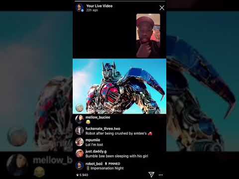 Robot Boii does Optimus Prime |Bane etc Impersonations on Instagram Live #RobotBoii #McDGuy🇿🇦🇿🇦