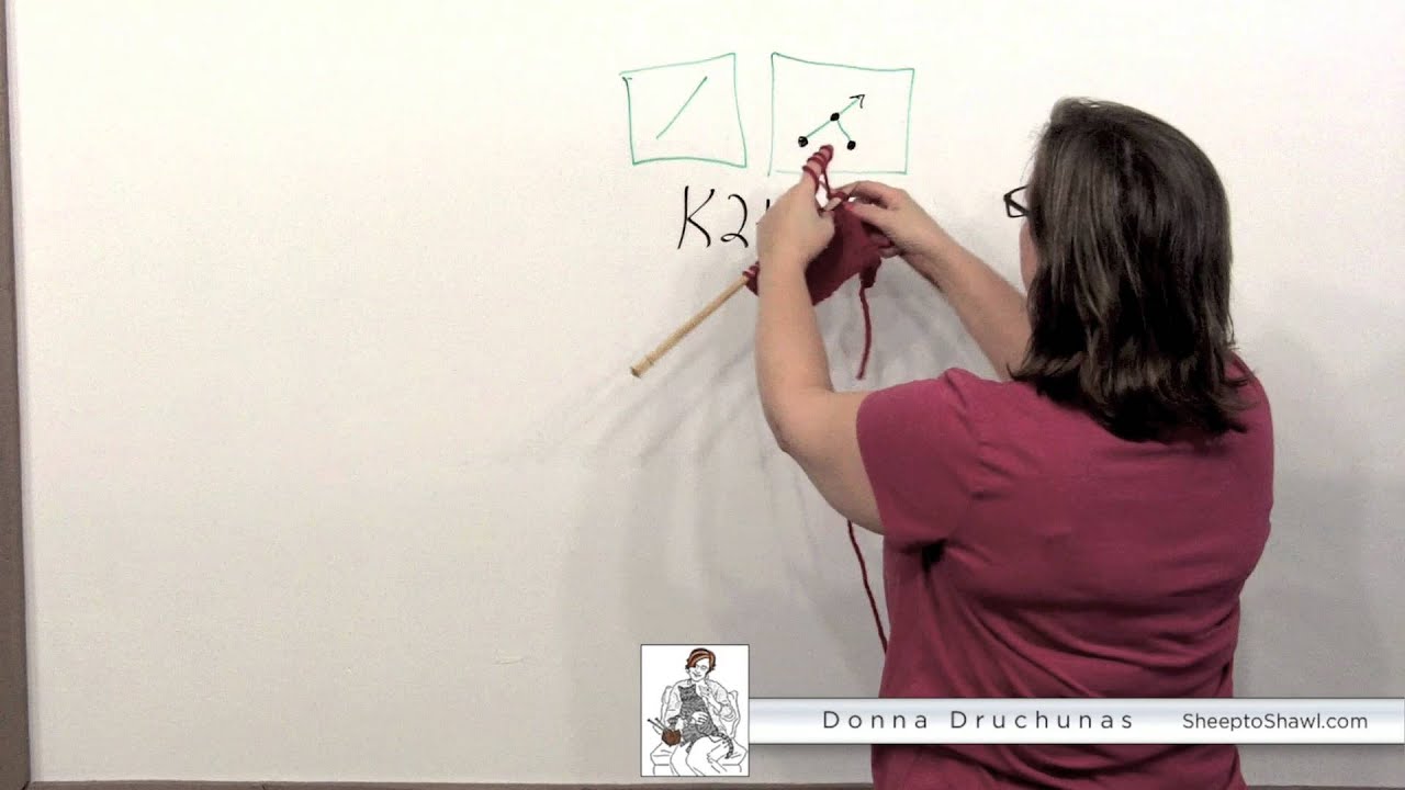 Basic Knitting Techniques - K2Tog Example