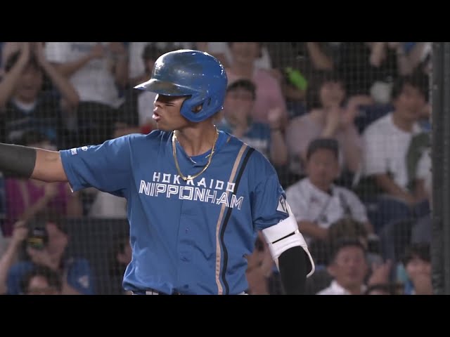 【4回表】2打席連続の3ベース!! ファイターズ・水谷瞬 持ち前の長打力と俊足でチャンスメイク!! 2025年9月28日 千葉ロッテマリーンズ 対 北海道日本ハムファイターズ