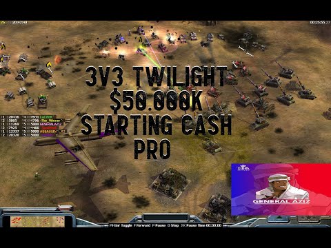 [C&C Zero Hour]  3v3 Twilight Flame $50k Starting Cash - Command and Conquer Generals:  Zero Hour