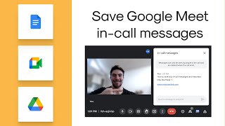 How to save the chat from a Google Meet video meeting