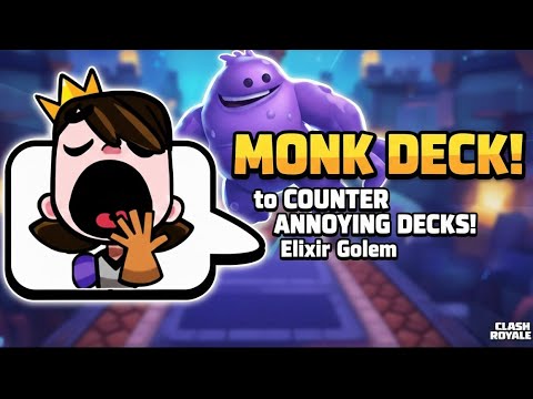 Easily Counter Elixir golem X Bow annoying Decks in Clash Royale 