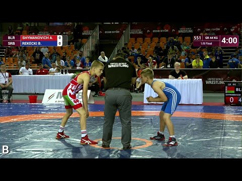 1/8 GR - 44 kg: A. SHYMANOVICH (BLR) v. B. REKECKI (SRB)