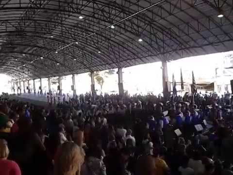 Apresentação da Fanfarra FAMUTA na avenida do povo em taubate