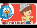 Paper Hat Soldiers Lottie Dottie Chicken UK Nursery Rhymes For Kids