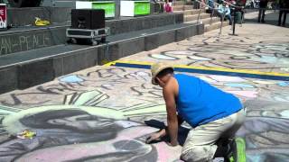 Kularts Presents Cassandra Farrar and The Left Brains with chalk art