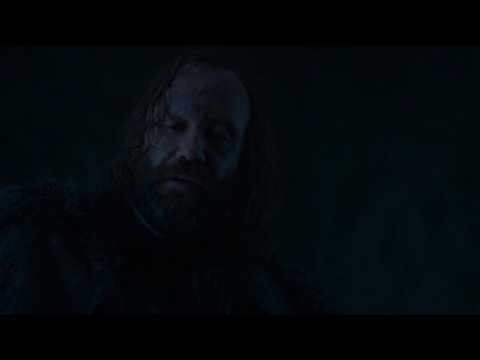Game of Thrones 7x01 The Hound sees the White Walkers in the fire