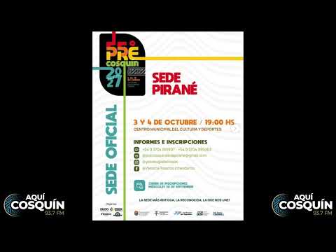 EL CERTAMEN PARA NUEVOS VALORES PRE COSQUIN LLEGA A PIRANE, FORMOSA, ESTE 3 Y 4 DE OCTUBRE.