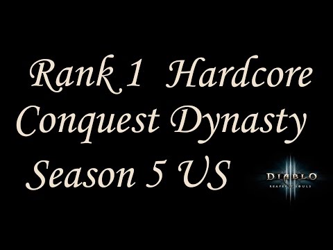 [S5] Diablo 3 - Hardcore US Rank 1 Conquest Dynasty + Wizard Rip