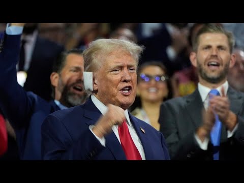 CAUGHT ON CAMERA Trump makes his entrance at the Republican National Convention