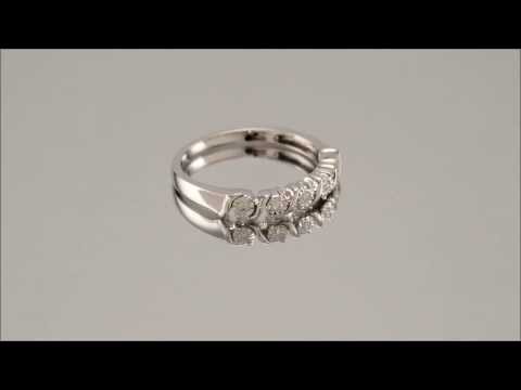 9ct White Gold 5pt Diamond Swirl Ring - D7283