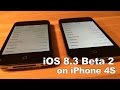 iOS 8.3 Beta 2 on iPhone 4S, compared to iOS 8.1.