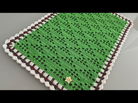 Lemon crochet finishing tip, Base for runner and rug step by step class 2