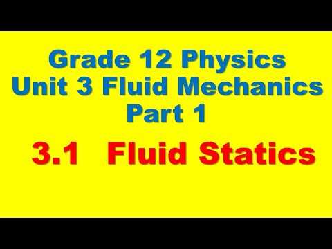 Grade 12 Physics Unit 3 Fluid Mechanics Part 1 _ 3.1 Fluid Statics _ Afaan Oromoo