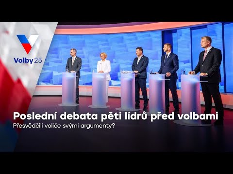 Hřib, Konečná, Okamura, Rakušan a Turek v poslední televizní debatě | Volby 2025
