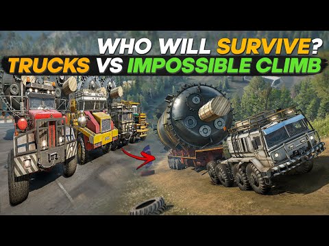 SnowRunner Trucks VS Impossible Climb | Who Will Survive?