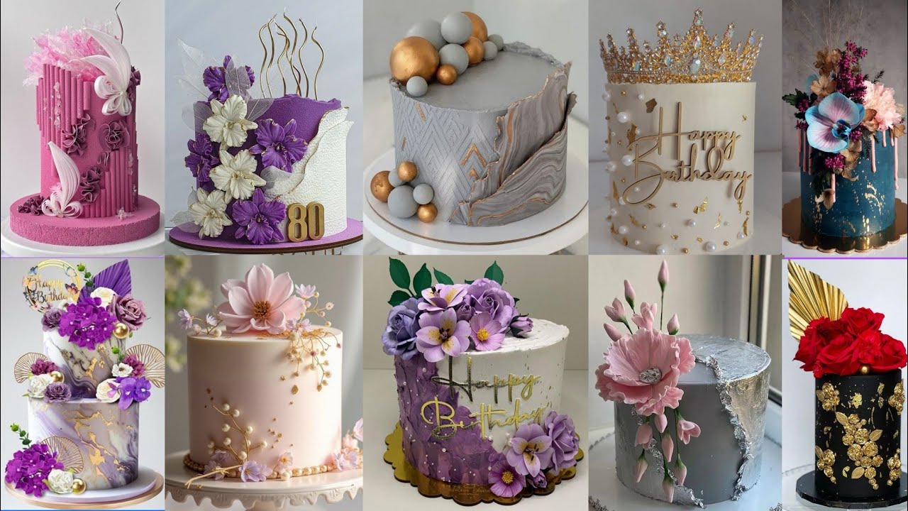 Imaginative Birthday cakes | Fondant cake designs with Flower decoration 