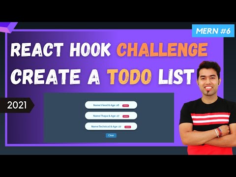  React Hook Challenge 2 Create a Basic TODO List | New Tips to get Data 