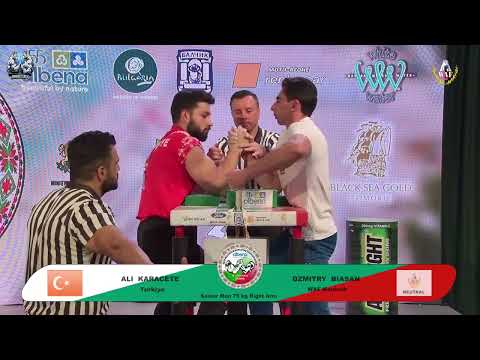 Karacete Ali vs Dzmitry Biasan | Up to 75 kg | XLVI WORLD ARMWRESTLING CHAMPIONSHIP | 2025