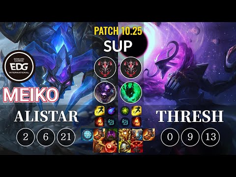 EDG Meiko Alistar vs Thresh Sup - KR Patch 10.25