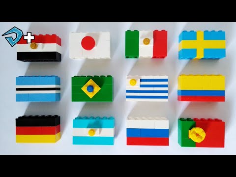 BANDEIRAS DO MUNDO de LEGO (Part 1) - Tutorial