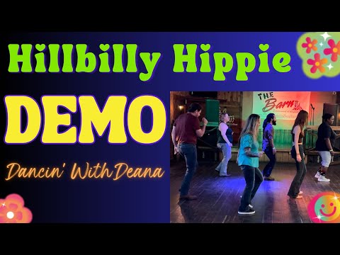 HILLBILLY HIPPIE ☮️🌻 (hillbilly girl) Line Dance Demo w/ Music