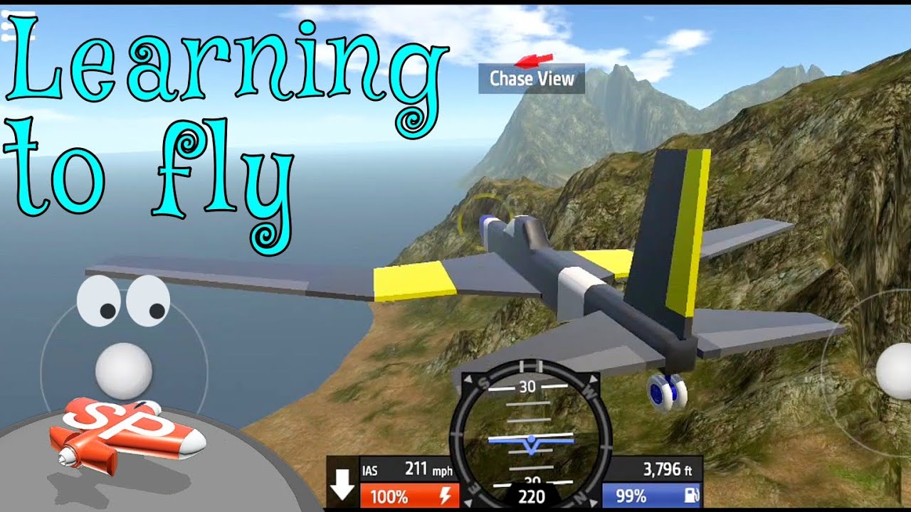Learning to fly in SimplePlanes mobile simulator