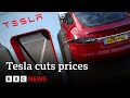 Elon Musk's Tesla cuts prices in major markets as sales fall | BBC News