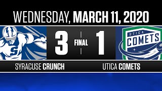 Crunch vs. Comets | Mar. 11, 2020