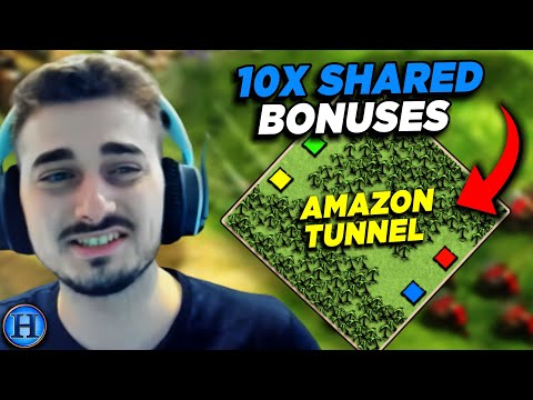 x10 Shared Bonuses ON AMAZON TUNNEL| AoE2