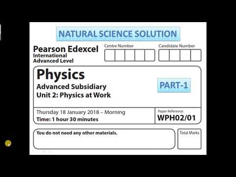 Edexcel IAL physics unit 2 Jan 18 part 1