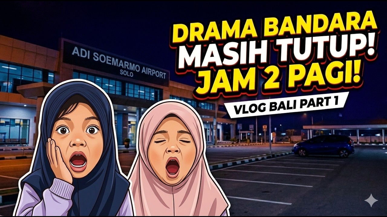 BALI Vlog part 1 - PERJALANAN KE BANDARA ADI SOEMARMO AIRPORT SOLO