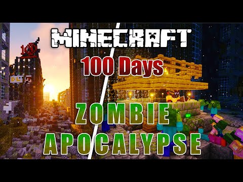 LegionVee - I Survived 100 Days IN A ZOMBIE APOCALYPSE in Minecraft!