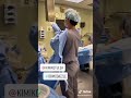 Dr. John V. Tedesco scrubbing in for a procedure.