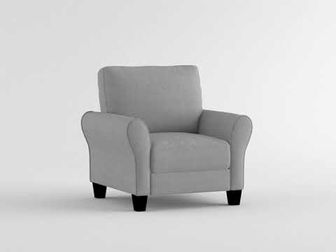 イラーリ　アームチェア グレー Ellery Dark Gray Chair From Homelegance | Coleman Furniture