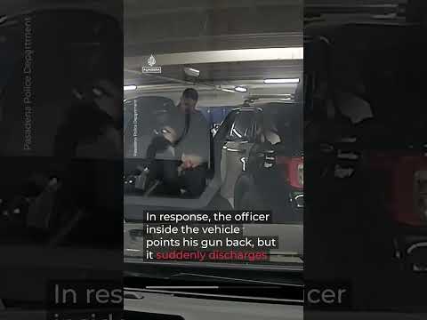 Dashcam shows US cop accidentally shooting colleague during ‘horseplay’ | AJ #shorts