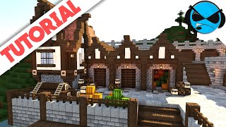 Minecraft: How to Build a Medieval Dock Warehouse Storage Yard Tutorial