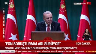 #CANLI Cumhurbaşkanı Erdoğan Kabine Toplantısı Sonrası Açıklamalarda Bulunuyor