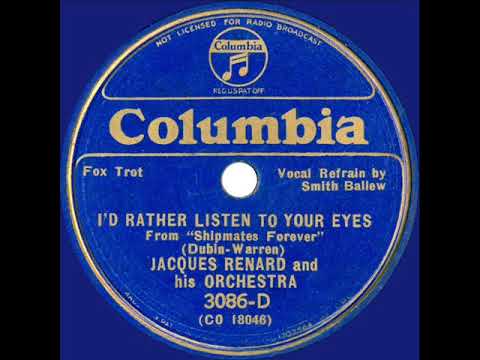 1935 Jacques Renard - I’d Rather Listen To Your Eyes (Smith Ballew, vocal)
