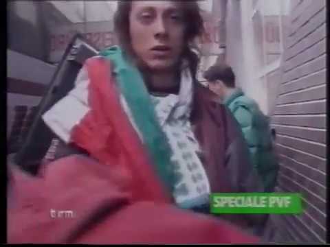 1996: i tifosi della pallavolo PVF "Latte Rugiada" MATERA a Vienna - finale di Coppa dei Campioni