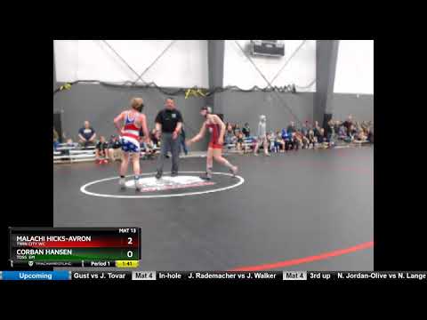 Schoolboy-girl 102 Malachi Hicks-Avron Twin City WC Vs Corban Hansen Toss Em