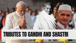 Mahatma Gandhi Lal Bahadur Shastri Jayanti 2023 PM Modi pays tributes to the leaders in Delhi