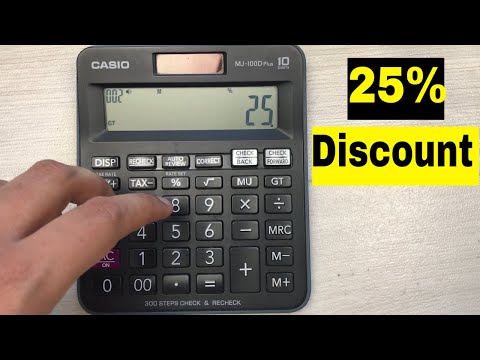 How To Calculate 25 Percent Discount on Calculator