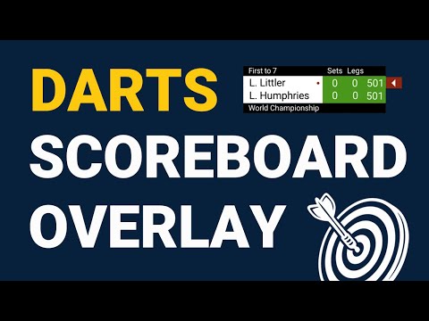 How to Add a Darts Scoreboard & Announcements Overlays in OBS with OBScoreboard
