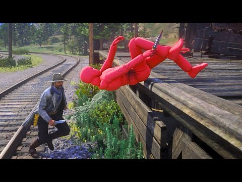 NPC Euphoria Physics! - RED DEAD REDEMPTION 2   NPC Wars #104